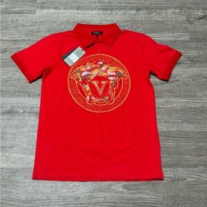 Red Logo Moderno Polo Shirt